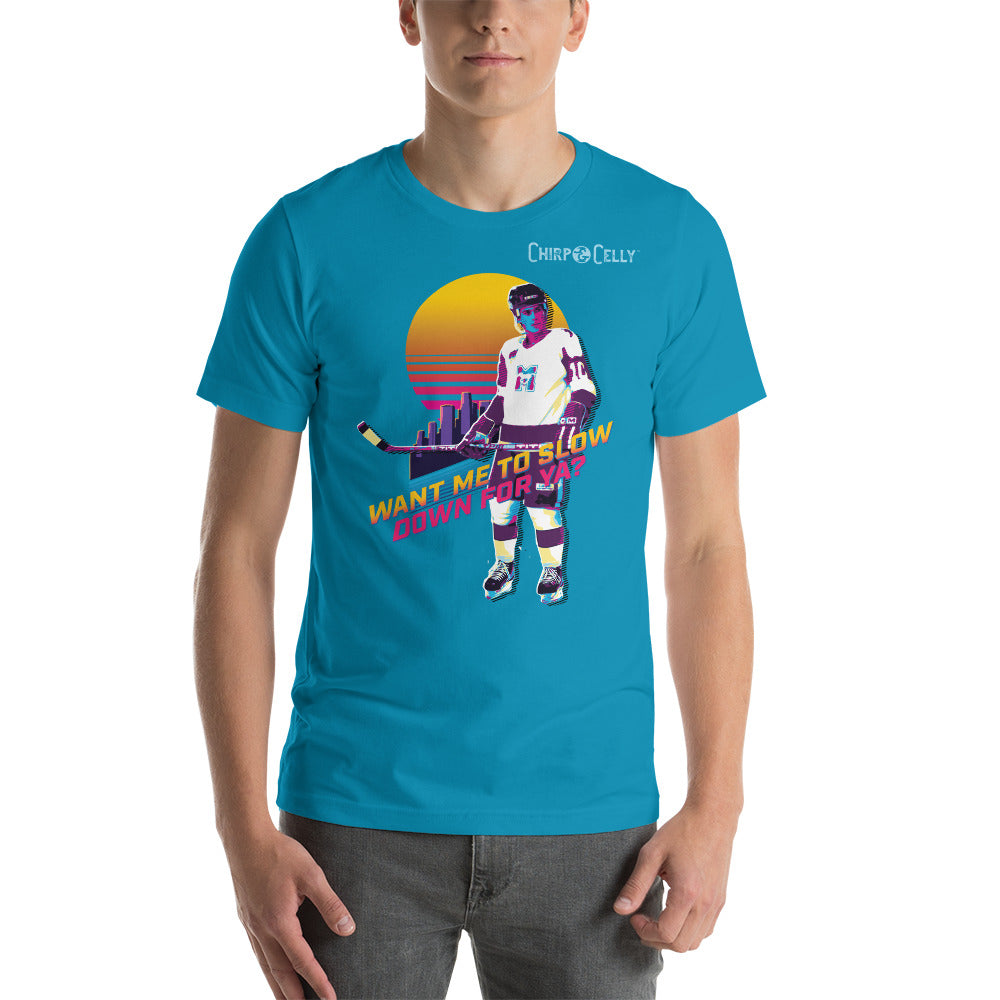 Retrowave - Want Me to Slow Down for Ya? - T-shirt