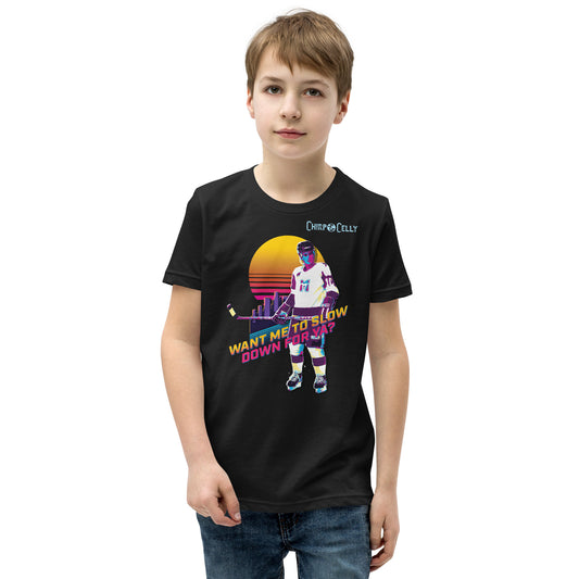 Retrowave - Want Me to Slow Down for Ya?  - Youth T-shirt